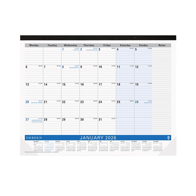 DEBDEN TABLE TOP PLANNER 3901C59 MONTH TO VIEW 432 X 560MM