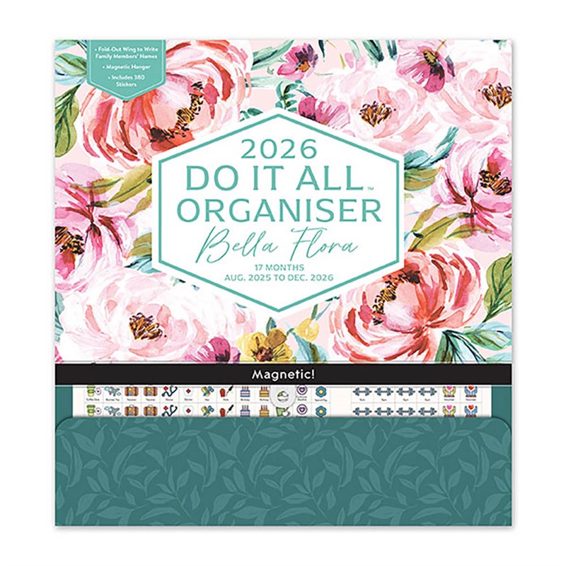 ORANGE CIRCLE 2026 DO IT ALL WALL CALENDAR SECRET GARDEN