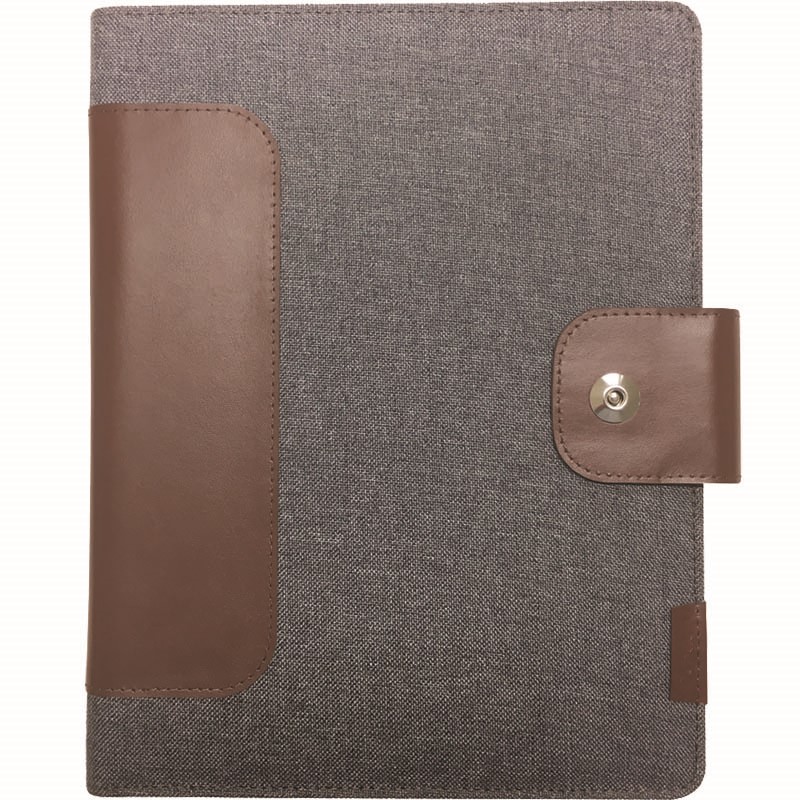 COLLINS CH2 COMPACT COMPENDIUM MAGNETIC CLOSURE WITH NOTEPAD QUARTO 260 X 210MM GREY