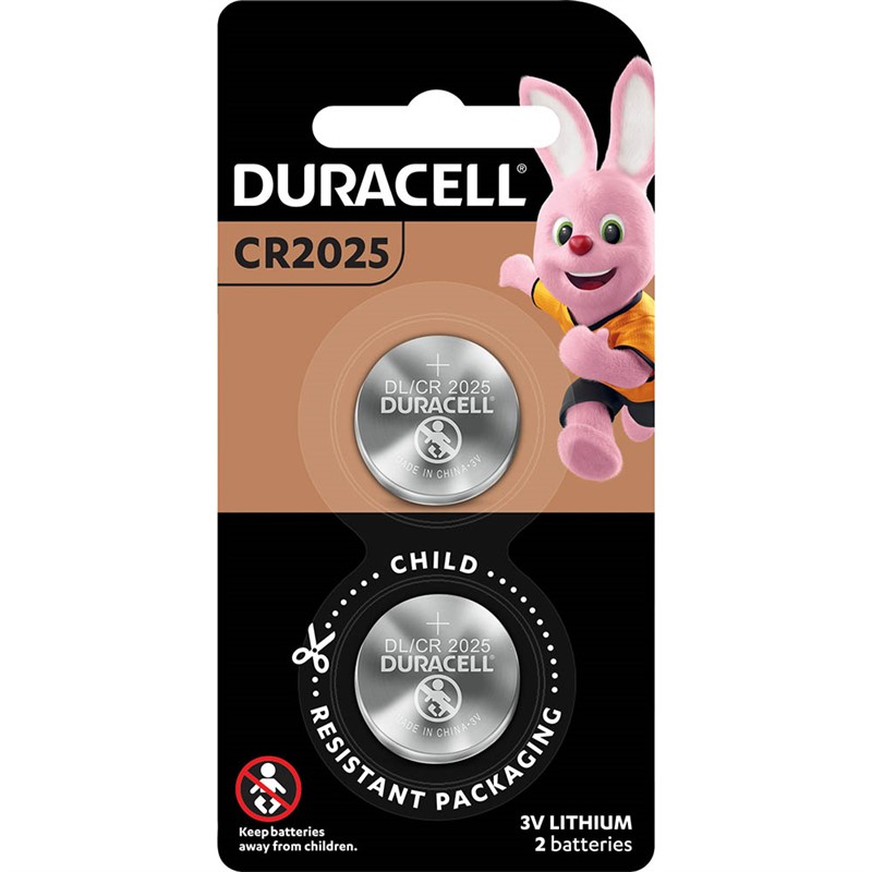 DURACELL CR2025 LITHIUM COIN 3V BATTERY PACK 2