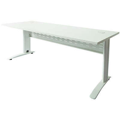 RAPID SPAN DESK WITH METAL MODESTY PANEL 1800 X 700 X 730MM WHITEWHITE