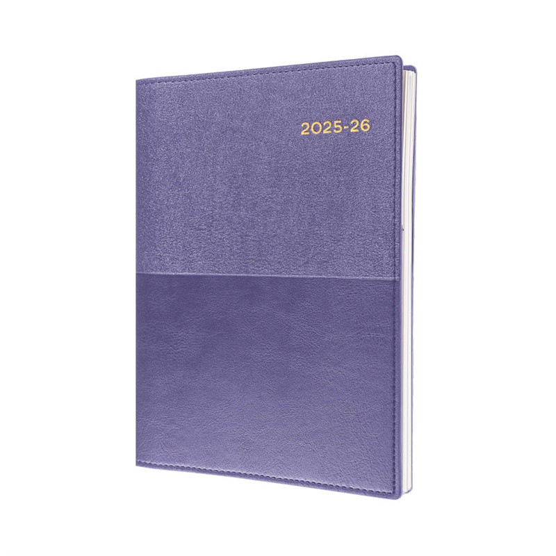 COLLINS VANESSA FY185V55 FINANCIAL YEAR DIARY DAY TO PAGE A5 PURPLE
