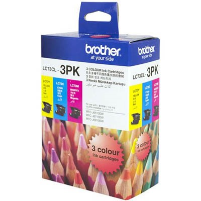 BROTHER LC73CL3PK INK CARTRIDGE VALUE PACK CYANMAGENTAYELLOW