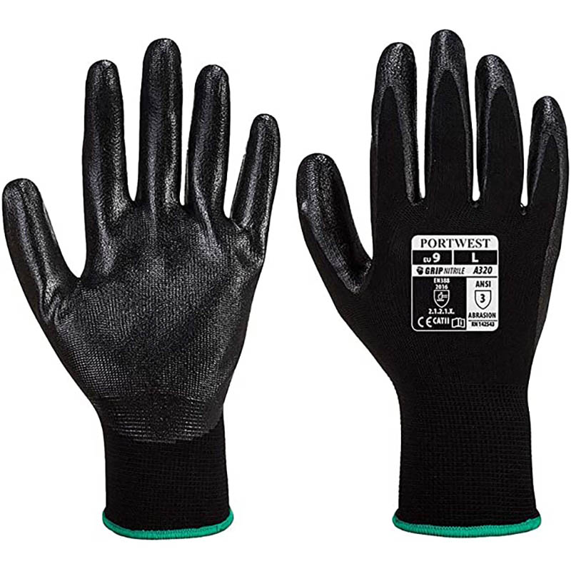 PORTWEST A320 DEXTIGRIP GLOVE BLACK S
