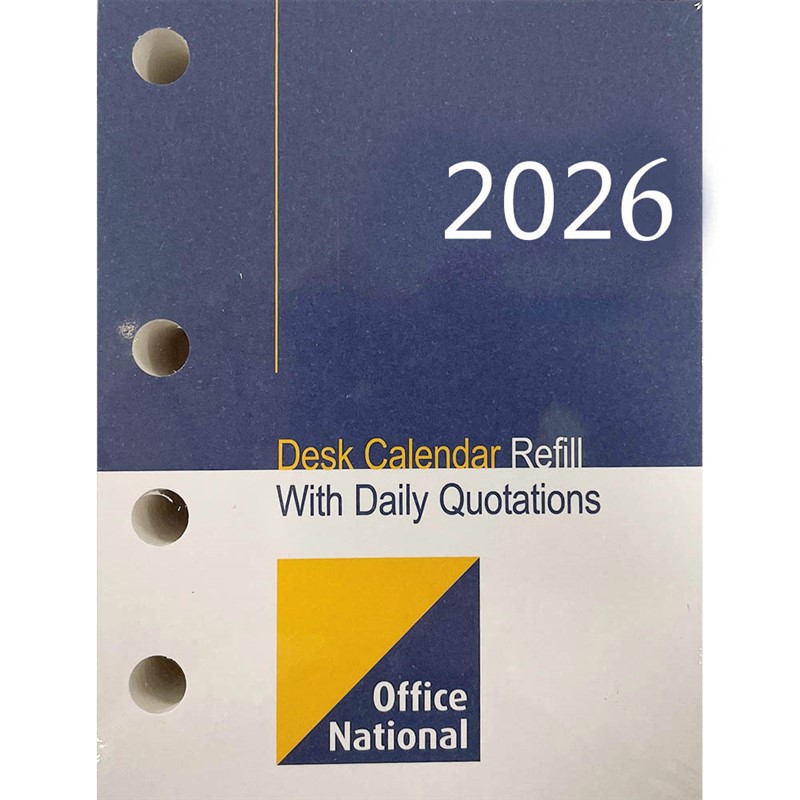 OFFICE NATIONAL SHCRON DESK CALENDAR REFILL SIDE PUNCH