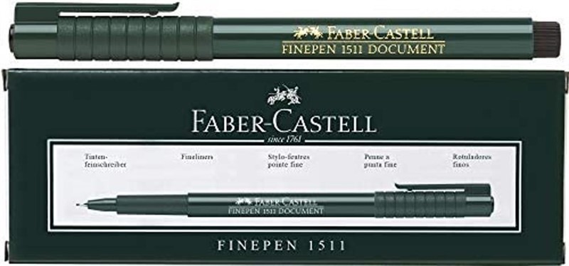 MARKER FABERCASTELL FELT TIP FINE BLACK 1511 BX10