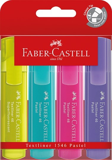 HIGHLIGHTER FABERCASTELL PASTEL ASST WLT4
