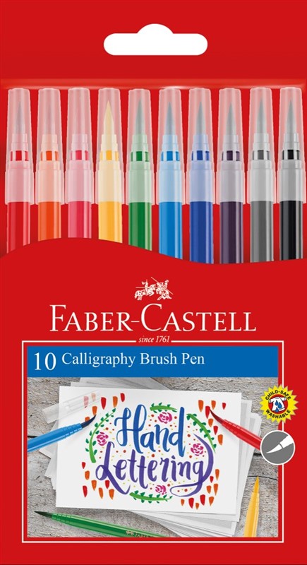 MARKERS FABERCASTELL BRUSH CALLIGRAPHY ASSTD PK10