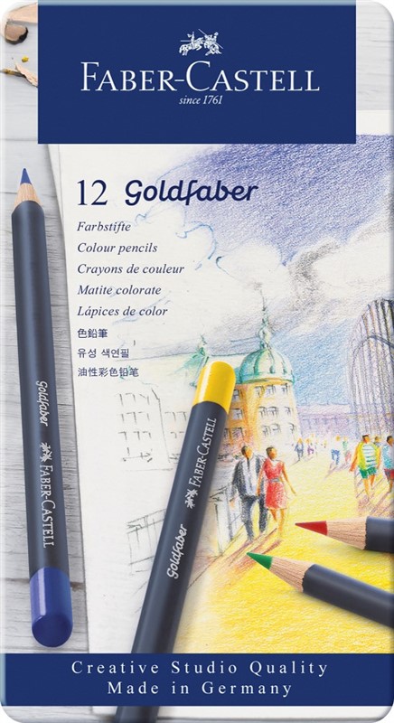 PENCIL COLOURED FABERCASTELL GOLDFABER TIN 12