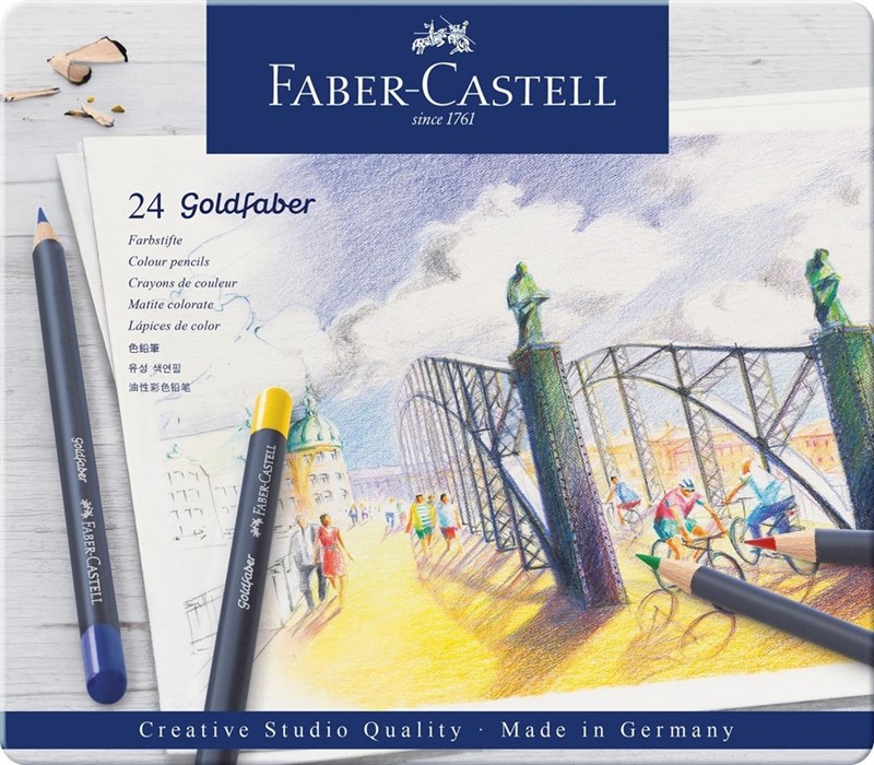 PENCIL COLOURED FABERCASTELL GOLDFABER TIN 24