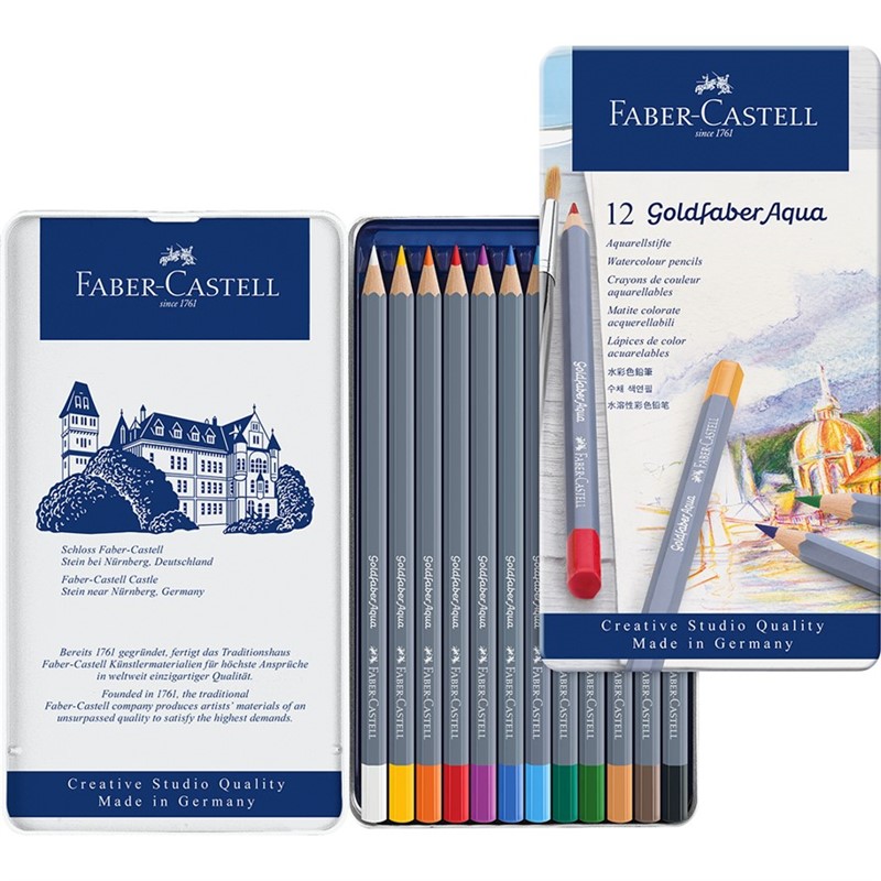PENCIL COLOURED FABERCASTELL WATERCOLOUR GOLDFABER TIN12