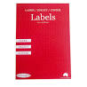 A4 FLURO ORANGE  2 UP LABEL BOX  100 