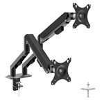 SHINTARO DUAL SWIVEL GAS MONITOR ARM BLACK