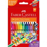 FABERCASTELL JUMBO TWIST CRAYON ASSORTED PACK 24