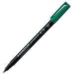 STAEDTLER 317 LUMOCOLOR PERMANENT MARKER BULLET 10MM GREEN BOX 10