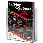 DEFLECTO BROCHURE HOLDER EXTRA CAPACITY WALL MOUNT A5 CLEAR
