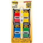 POSTIT 680RYBGVA FLAGS BRIGHT ASSORTED VALUE PACK 250  BONUS FLAG PEN