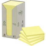 POSTIT 6541T 100 RECYCLED NOTES 76 X 76MM YELLOW PACK 16