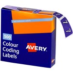 AVERY 43247 LATERAL FILE LABEL SIDE TAB YEAR CODE 7 25 X 38MM PURPLE PACK 500