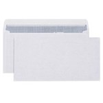 CUMBERLAND DL ENVELOPES SECRETIVE WALLET PLAINFACE STRIP SEAL LASER 90GSM 110 X 220MM WHITE BOX 500