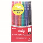 PILOT FRIXION ERASABLE FINELINER PEN 045MM ASSORTED PACK 6