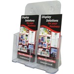 DEFLECTO BROCHURE HOLDER 2POCKET 1TIER DL CLEAR