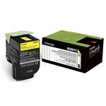 LEXMARK 80C8HY0 808HY TONER CARTRIDGE HIGH YIELD YELLOW
