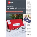 AVERY 982512 L7276 L7277 ADDRESS AND RETURN ADDRESS LABELS WHITE PACK 258