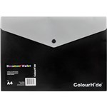COLOURHIDE DOCUMENT WALLET PP A4 BLACK