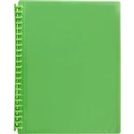 MARBIG DISPLAY BOOK REFILLABLE INSERT COVER 20 POCKET A4 LIME