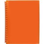 MARBIG DISPLAY BOOK REFILLABLE INSERT COVER 20 POCKET A4 ORANGE