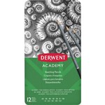 DERWENT ACADEMY SKETCHING PENCIL 6B5H TIN 12