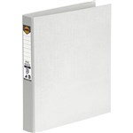 MARBIG LINEN RING BINDER PE 2D 25MM A4 WHITE