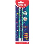 MAPED 851816 PIXEL PARTY PENCIL GRAPHITE PACK 6