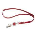 REXEL ID LANYARD WITH BADGE LEATHERETTE BURGUNDY
