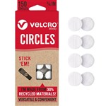 VELCRO ECO COLLECTION STICKEM CIRCLES 19MM WHITE PACK 150