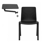 RAPIDLINE ACADEMY CHAIR AND TABLET ARM 610 X 530 X 800MM BLACK