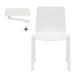 RAPIDLINE ACADEMY CHAIR AND TABLET ARM 610 X 530 X 800MM WHITE