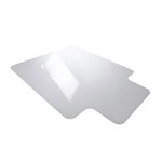 FLOORTEX CHAIRMAT KEYHOLE CARPET PVC LOW PILE 1140 X 1350MM CLEAR