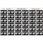 AVERY 43327 LATERAL FILE LABEL SIDE TAB COLOUR CODE MC 25 X 38MM BLACK PACK 180