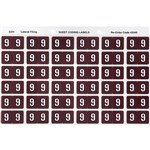 AVERY 43349 LATERAL FILE LABEL SIDE TAB YEAR CODE 9 25 X 38MM BROWN PACK 180