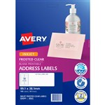 AVERY 958065 J8563 FROSTED CLEAR ADDRESS LABEL INKJET CLEAR 14UP PACK 10