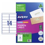 AVERY 952003 L7163 QUICK PEEL ADDRESS LABEL WITH SURE FEED LASER 14UP WHITE PACK 20