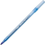 BIC ROUND STIC BALLPOINT PENS MEDIUM BLUE BOX 12