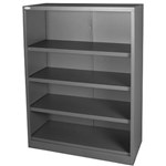 STEELCO OPEN BOOKCASE 3 SHELF 1320 X 900 X 400MM GRAPHITE RIPPLE
