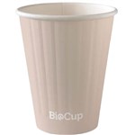 BIOPAK BIOCUP AQUEOUS DOUBLE WALL CUP 255ML LEAF PACK 50