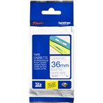 BROTHER TZE263 LAMINATED LABELLING TAPE 36MM BLUE ON WHITE