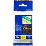 BROTHER TZE354 LAMINATED LABELLING TAPE 24MM GOLD ON BLACK