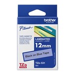 BROTHER TZE531 LAMINATED LABELLING TAPE 12MM BLACK ON BLUE