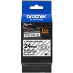 BROTHER TZES151 STRONG ADHESIVE LABELLING TAPE 24MM BLACK ON CLEAR